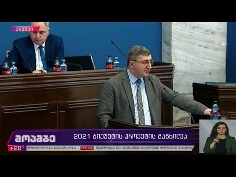 2021 წლის  ბიუჯეტის პროექტის განხილვა