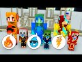 MONSTER SCHOOL : CUTE SUPER ELEMENTAL HERO CHALLENGE - MINECRAFT ANIMATION