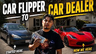 how i became a CAR FLIPPER to a CAR DEALER true FREE GAME!