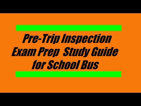 Pre Trip and Post Trip Inspection for School Bus Exam Prep ... diagram for cdl school bus 