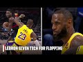 LeBron James given technical foul for flopping vs. Pistons | NBA on ESPN