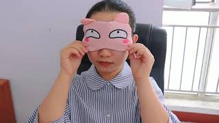 Cartoon Eye Mask/ Skin friendly Relaxing Fluffy Sleeping Eyemask / Gel mask