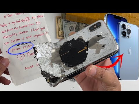 Destroyed iPhone X Restoration and How to Turn it into a Brand New iPhone 13 Pro