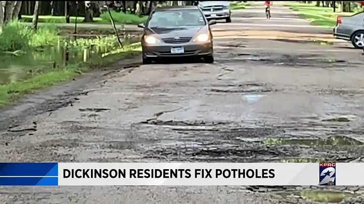 Dickinson residents fix potholes