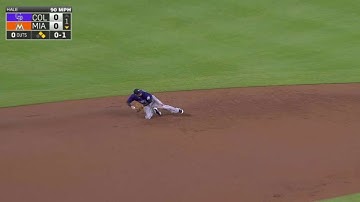 Tulo makes a diving stop, fires to second