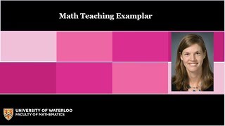 Full Math Teaching Exemplar- Associate Professor Cecilia Cotton Update