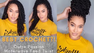 SUPER EASY ✅ NO HASSLE CROCHET HAIR | OUTRE PASSION WATERWAVE FEED TWIST |PROTECTIVE STYLE