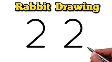How to Draw Amazing Rabbit Art from Number 2 | Easy & Unique Number Drawing