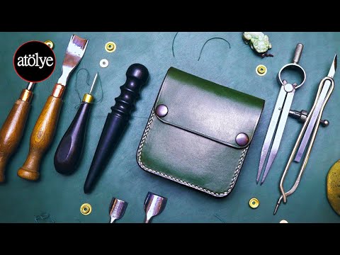 Leather Belt Pouch Making | Small Utility belt pouch | leather tobacco pouch