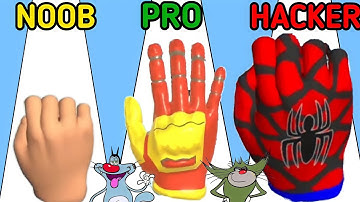 Noob vs Pro vs Hacker Fist run 3d with oggy and jack||oggy game