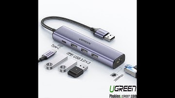 Review Hub USB Đa Năng 5 Trong 1 USB 3.0 Sang Lan 1000Mbps Kèm 3 Cổng USB 3.0 + Type C Ugreen 20915
