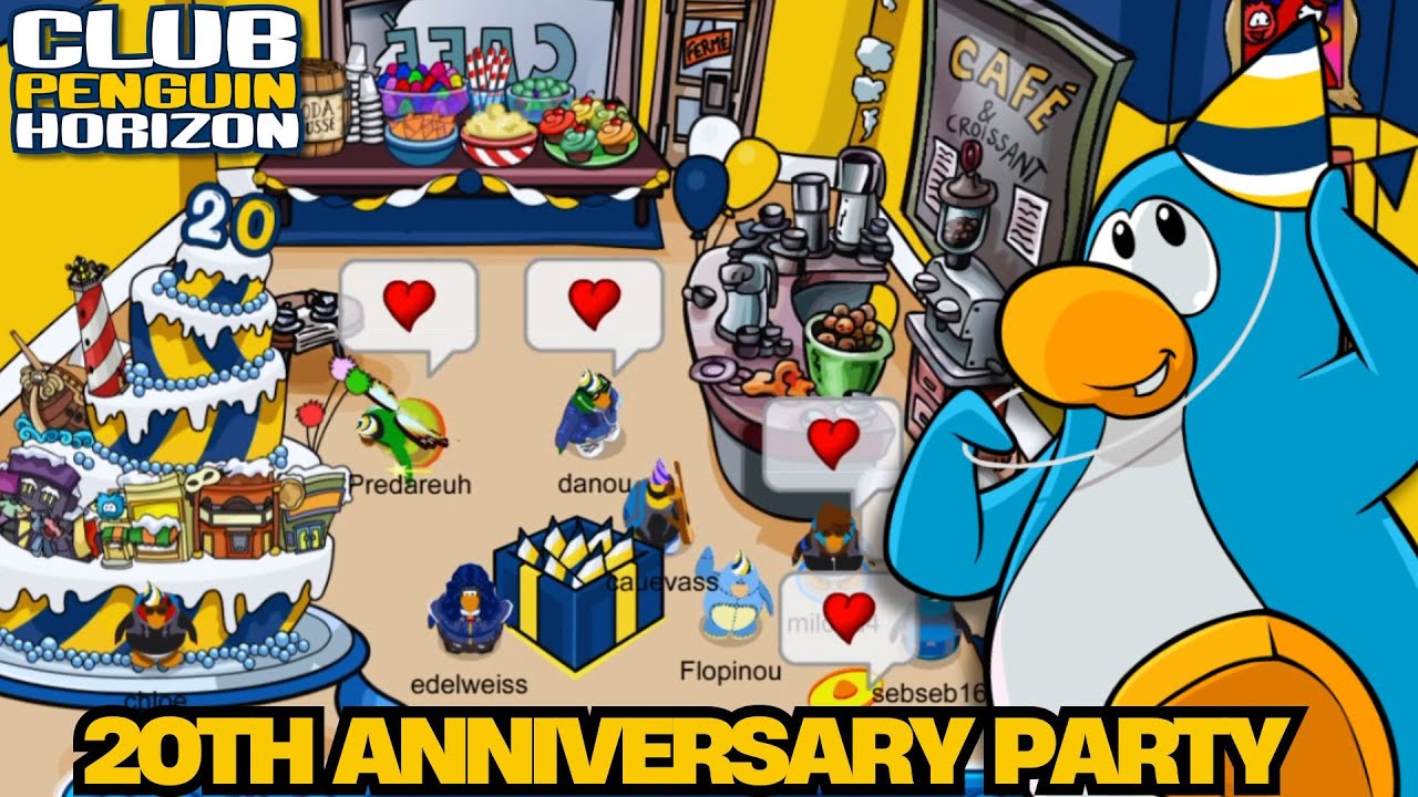 🎂 ВЕЧЕРИНКА В ЧЕСТЬ 20-ЛЕТИЯ КЛУБА ПИНГВИН! 🎉 | Club Penguin Horizon