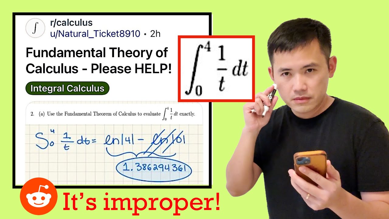 Please HELP! Fundamental theorem of calculus: Integral of 1/x from 0 to 4. Reddit
