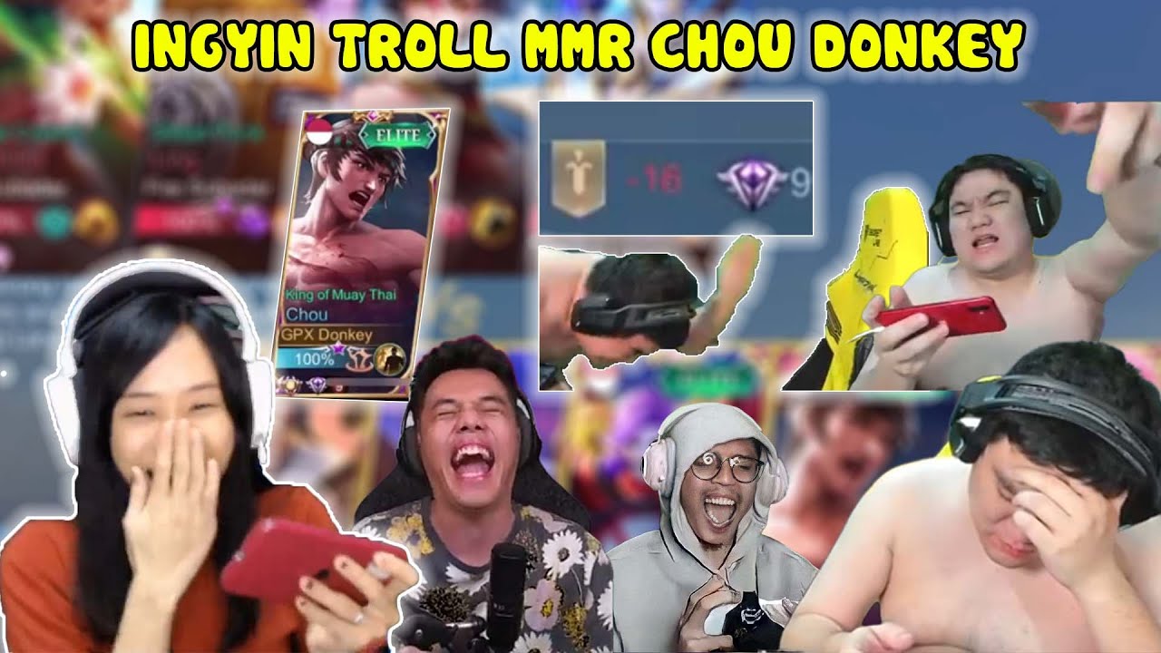 1 TEAM NGAKAK SAMA KELAKUAN DIA !! TROLL MMR CHOU DONKEY !! MEKANIK TUWIR - MOBILE LEGENDS