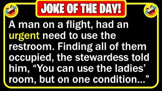🤣 BEST JOKE OF THE DAY! - A man, on a flight, suddenly had an urgent need to... | Daily Jokes screenshot 1
