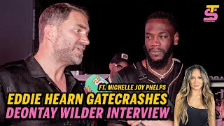 'WE'RE GONNA F*** HIM UP!!' Eddie Hearn GATECRASHES Deontay Wilder interview | Wilder vs Zhang