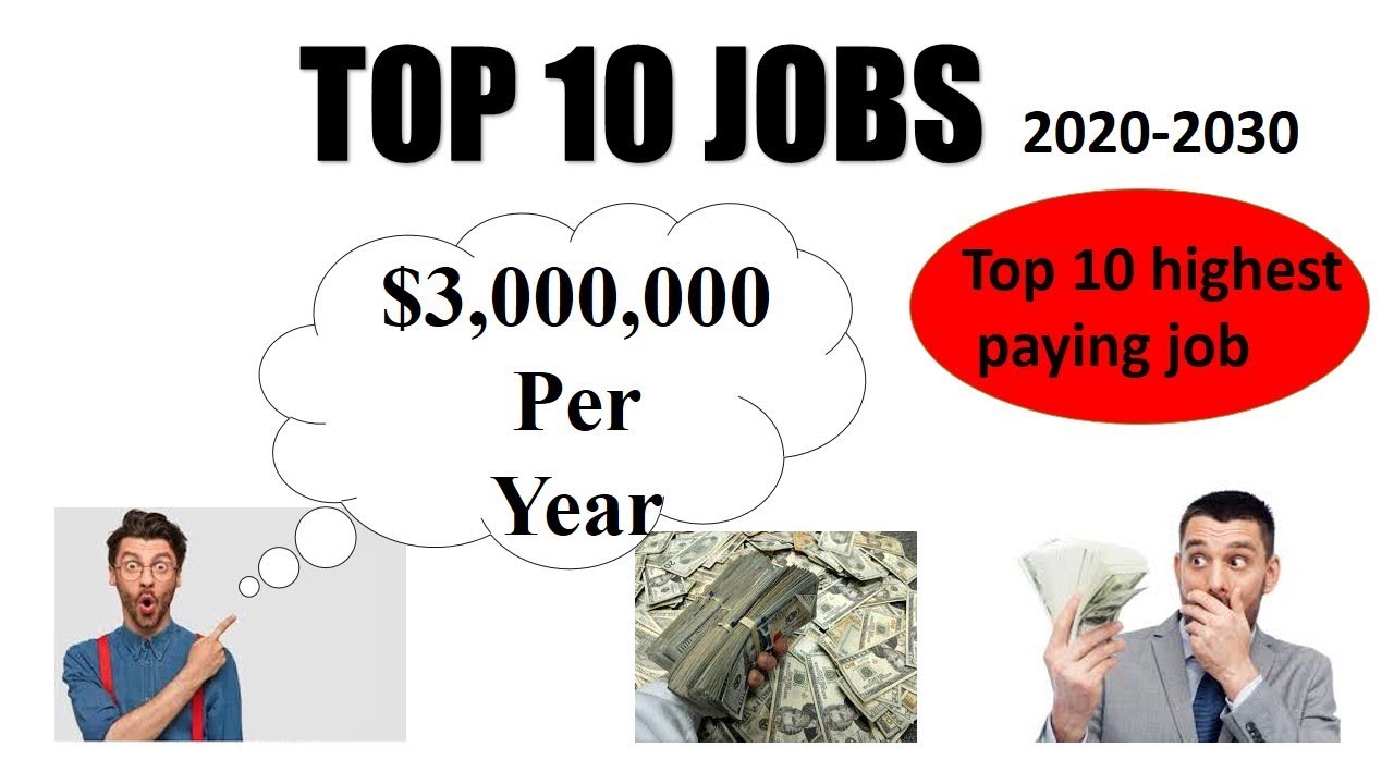 parallel genert Monopol Top 10 Highest Paying Jobs in the world /2020-2030  #Top10HighestPayingJobs2019 #topjobs #topjobs2020 - YouTube