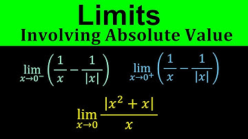 Limits involving Absolute Value | Limits and Absolute Value | Part 2 | Calculus