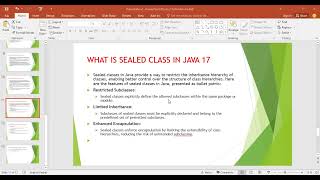 what is sealed class in java 17!Java 17 new features !Java tutorials for beginners! Java interview