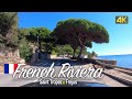 Drivers view driving from saint tropez to frjus along the french riviera france 