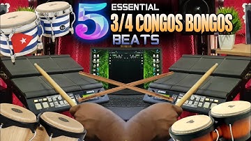 5 Essential 3/4 BONGOS CONGOS | part 12 |  yamaha dtx multi 12 | Dolphin Binesh