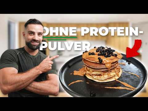 PROTEIN PANCAKES mit 4 ZUTATEN - (OHNE Eiweiss Pulver) - Fitness Goeerki
