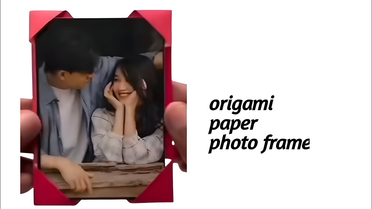 Origami paper photo frame! How to make paper photo frame! origami ...