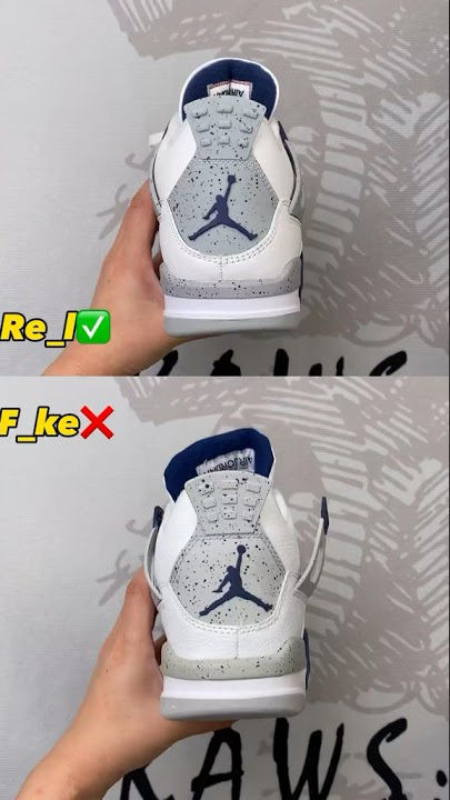 Real Vs Fake Midnight Navy Jordan 4 #sneakerhead #sneakers #viral