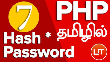 PHP Login/Registration in TAMIL தமிழில்  - Hash Password and Create Activation Key  - 07