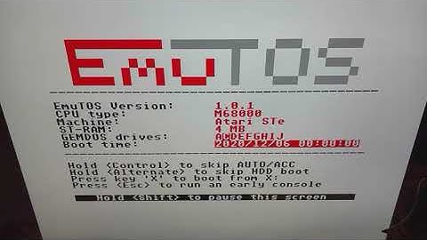 ATARI STe EmuTos UltraSatan Write Corruption