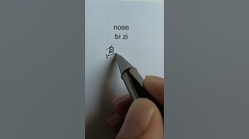 How to Write the Chinese Characters bí zi 鼻子 [ nose ]  #shorts #chinese #china #汉字 #汉语 #mandarin