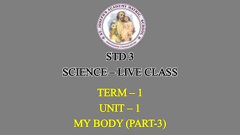 SCIENCE STD 3 | MY BODY (PART-3) | UNIT - 1 | TERM - 1 | 06/07/21