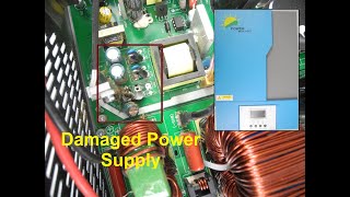 repairing solar inverter & charger 5500va/5500w: main power supply damaged