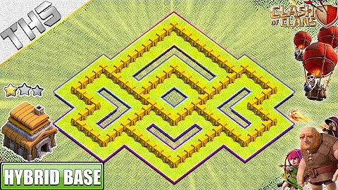 THE BEST TH5 HYBRID/TROPHY Base 2022!! COC Town Hall 5 (TH5) Trophy Base Design - Clash of Clans