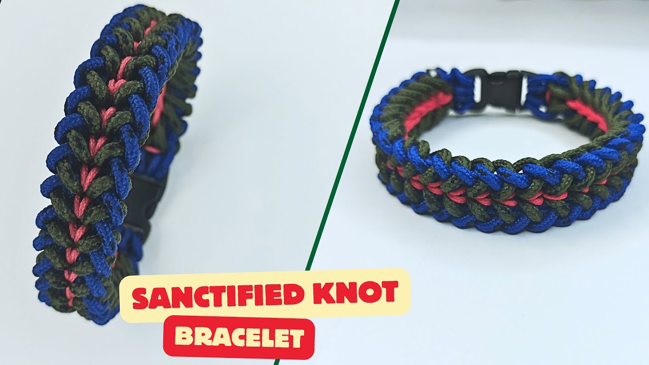 Wide Paracord Bracelet—Sanctified Weave 