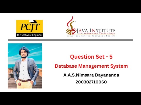 DBMS Question Set 05 |  1st year | Semester 01 | Java Institute | Database Management System