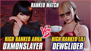 TEKKEN 8 - DXMONSLAYER (High Ranked Anna) vs DEWGLIDER (High Ranked Lili) | T8 RANKED MATCHES