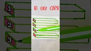 3 or 4?? #guess #trick #easy #drawing #count #colorful #trending