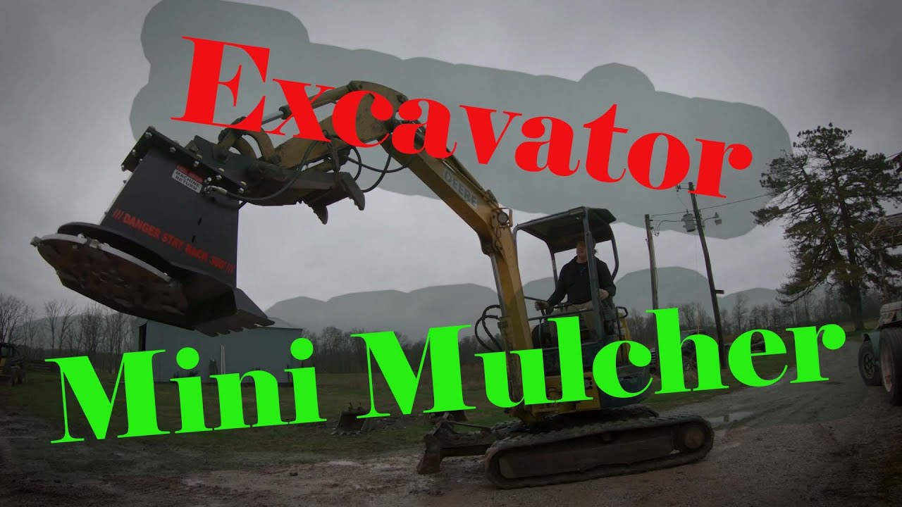 Rut Manufacturing Mini Excavator Disc Mulcher On A John Deere 35 C