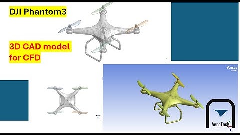 DJI PhanTom 3 solid CAD model for CFD