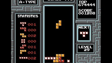 NES classic tetris: Insane KILL-SCREEN T-SPIN