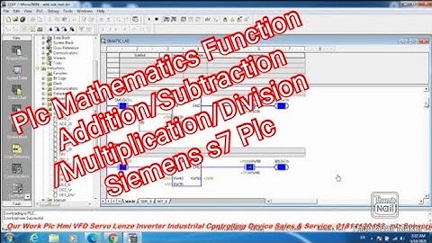Plc Mathematics Function Addition/Subtraction/Multiplication/Division Siemens s7 Plc Programming