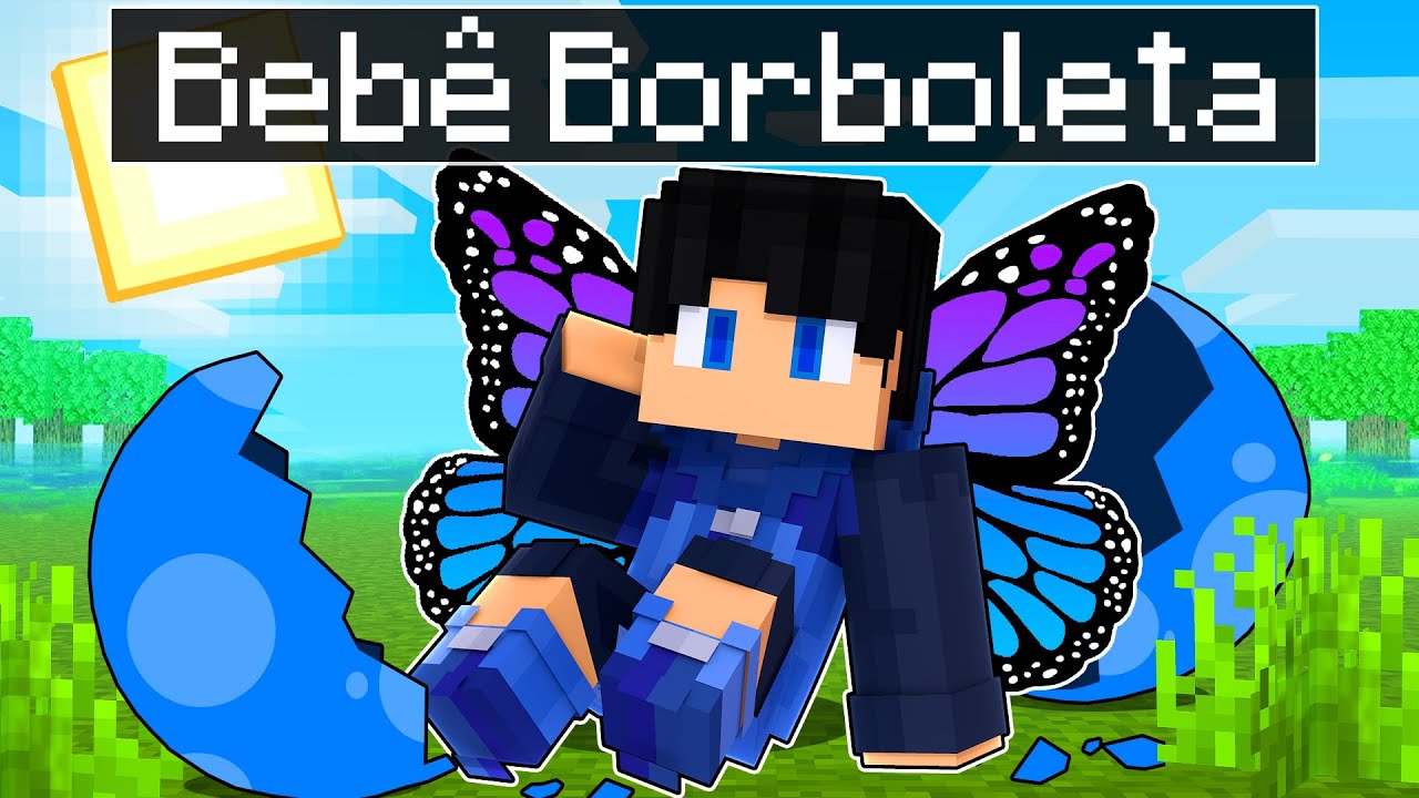 NASCI como um BEBÊ BORBOLETA no Minecraft