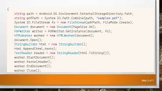 How to Convert HTML to PDF in Xamarin Android without Losing Design Xam.iTextSharpLGPL