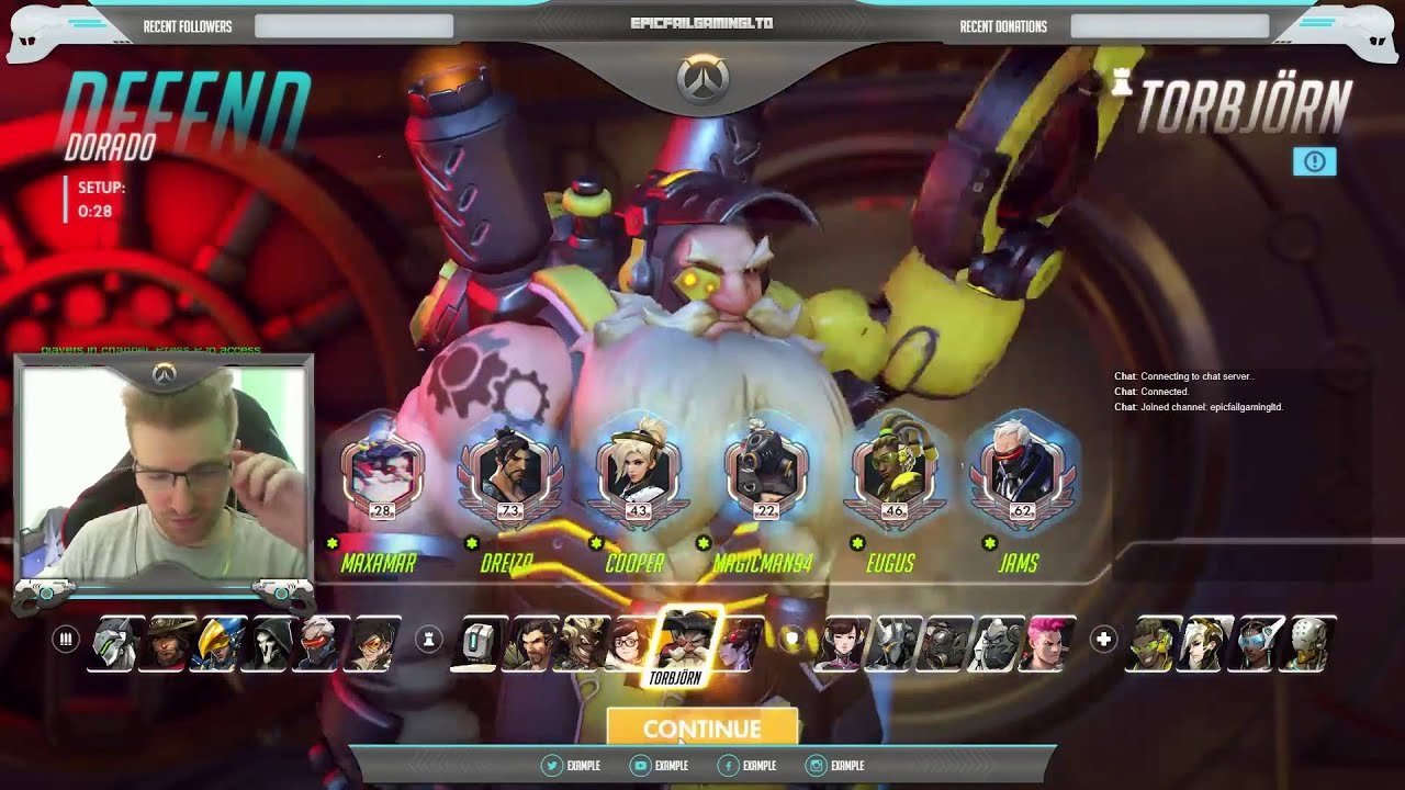 Epic Fail Gaming Live Stream - Playing Overwatch 6V6 Part 1 gaming logo