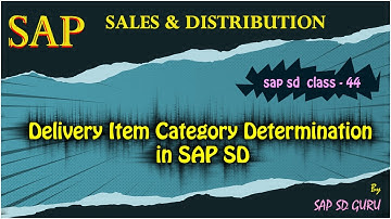 Delivery Item Category Determination in sap |Delivery Item |configure Item category in delivery #sap