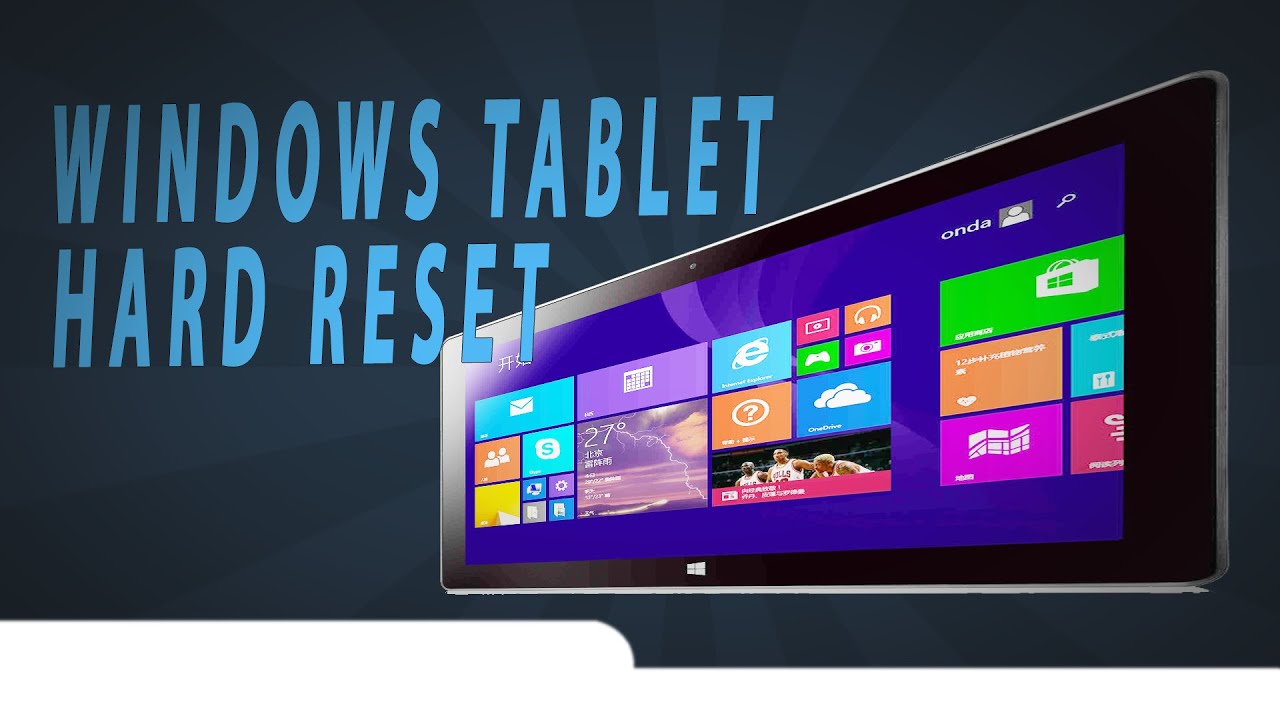 how to reset a windows 10 tablet without password