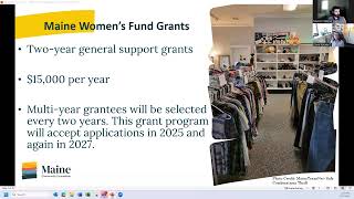 2025 Maine Women's Fund Grant Program Informational Webinar