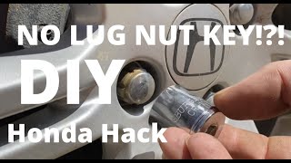 DIY HONDA HACK / REMOVING LOCKING LUG NUT WITHOUT KEY / 'JIMMY DIDNT RIG IT'