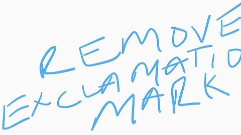 Remove exclamation mark on mobile network